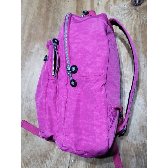 kipling seoul backpack Pink Laptop Padded Shoulder Strap  Coated Nylon main image 4